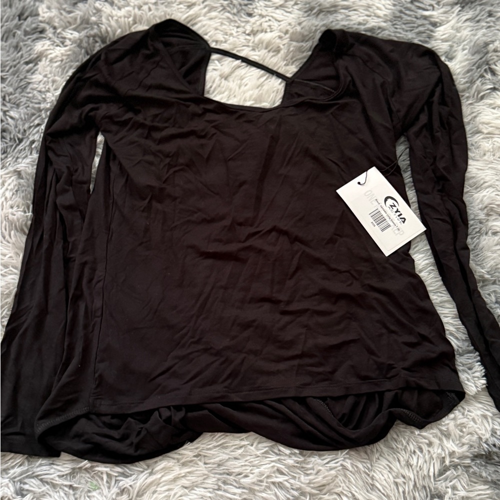 ZYIA Black Namaste Top